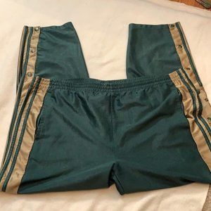 Adidas Green Sweats Gold & Green Stripes Pants